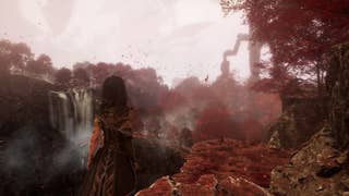 Lune looks at the landscape in Clair Obscur: Expedition 33's Ancient Sanctuary