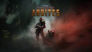 Warhammer 40,000: Darktide Arbetis and dog key art