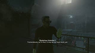 Mysterious Scientist 2 comments on an experiment, the player, at the beginning of Fallout 4 mod, Fallout London