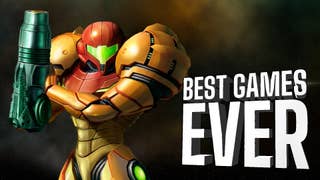 Samus Aran, the Best Games Ever podcast logo