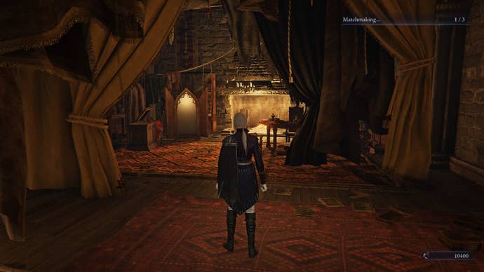 The Duchess faces the clothes dresser and mirror in Elden Ring: Nightreign