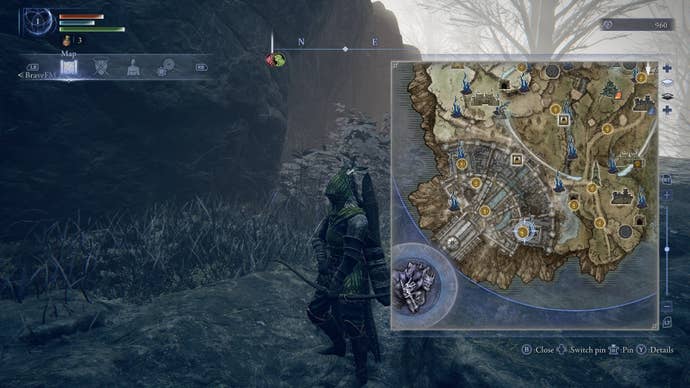 Ironeye can be seen standing in Limveld looking at the map in Elden Ring: Nightreign; the Shifting Earth: Noklateo, Shrouded City event can be seen on the map