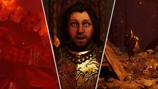 Martion Septim in Oblivion Remastered, alongside Mehrunes Dagon and a modded Terminator.